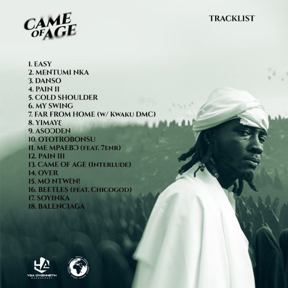 CAME OF AGE Official Tracklist Artwork